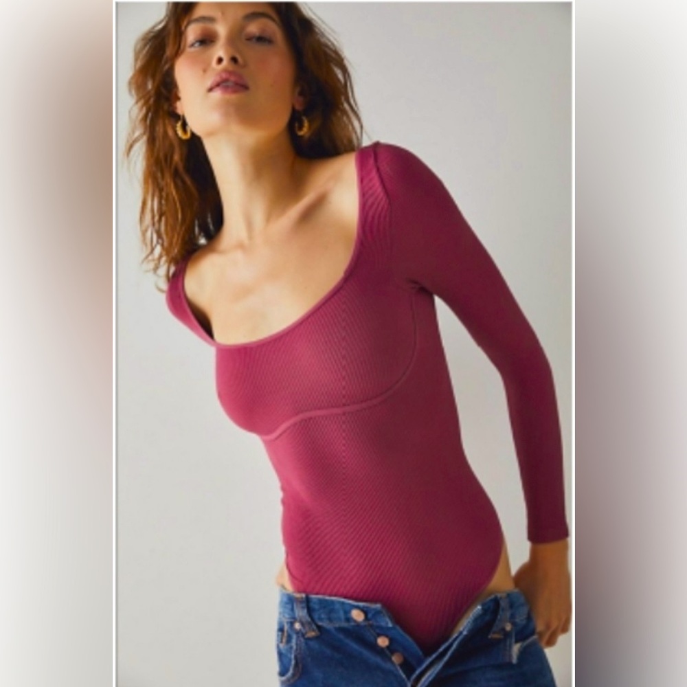 Free People Meg Seamless Long-Sleeve Bodysuit
